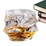 Dgkdek Kristall-Whiskyglas, einzigartige Cognac-Gläser, Rocks-Whiskeybecher, leicht zu reinigen und sicher zu verwenden, kann lange verwendet werden, 9,5 cm für Partys