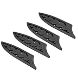 PATIKIL ABS Sicherheitsmesserhülsen Für 4' Keramikmesser Universelle Schneidenschutz Hüllen Für Küchenmesser Schwarz 10cm L Packung Mit 4 Stück