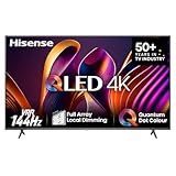 Hisense 65E7NQ Pro 164 cm (65 Zoll) Fernseher, 4K UHD, QLED, Smart TV, Total HDR, Dolby Vision IQ Atmos, 144Hz (VRR), HDMI 2.1, Game Mode PRO, Triple Tuner, Alexa Built-In, Dunkelgrau, [2024]