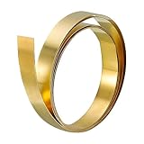 QUARKZMAN Messingblech 1000 x 15 x 0,1 mm Messingstreifen H62 Messingblechrolle Metallplatte Golden Messing Dünnes Blech Messingplatten Messingfolie für DIY Schneiden Handwerk Machen