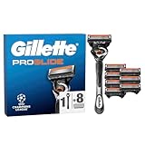Gillette Fusion5 Proglide Rasierer Herren Nass — Inkl. 1 Gillette Nassrasierer, 8 ORIGINAL Ersatzklingen mit Neuem Everglide Gleitstreifen für Noch Sanfteres Gleiten
