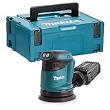 Makita DBO180ZJ Exzenterschleifer 18 V Makpac - ohne Akku und Ladegerät, Blau, Silber, 125 mm