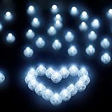 LED Ballons Lichter 100 Stück Ballonlichter Runde LED Luftballons Leuchtend LED-Ballons Lichter für Geburtstag Hochzeit Party Weihnachten Neujahr Geburtstag Papierlaterne Karneval Bar Dekor