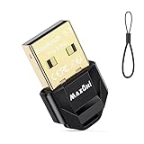 Maxuni Bluetooth USB, Bluetooth Adapter Dongle 5.3, Langstrecken Netzwerkadapter Stick für PC, Laptop, Desktop, Headset, Lautsprecher, Tastatur, Kopfhörer, Maus, Windows 10/11/8.1/7