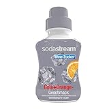 SodaStream Sirup Cola-Orange ohne Zucker, Ergiebigkeit: 1x Flasche ergibt 12 Liter Fertiggetränk, Sekundenschnell zubereitet und immer frisch, 500 ml, grau
