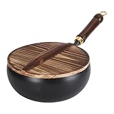 Bratpfanne – Antihaft-Pfannen | Gesunde sichere Bratpfanne | Wiederverwendbare Bratpfannen und Bratpfannen mit Deckel | Küchenutensilien & Gadgets mit Griff zum Rühren, Braten, Schmoren