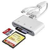 3-in-1 Kartenleser,SD/TF/XD Kartenlesegerät für iPhone/Android/PC,Lightning+USB C+USB 3.0 Memory Stick Pro Duo Adapter, Multi Speicherkartenleser, Plug-and-Play
