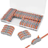 Kabelverbinder, 35 Stück lüsterklemmen, SPL-1 kabelklemmen Elektro Elektrische Anschlussblöcke, Verbindungsklemmen Klemme mit Betätigungshebel Frei kombiniert Werden SPL2-5 Feste Flexible Kabel