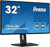iiyama Prolite XB3288UHSU-B5 80cm 31,5' VA LED Monitor 4K UHD HDMI DP USB3.0 Pip HDR Höhenverstellung FreeSync schwarz