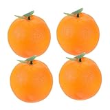 Alipis 4 Stück Simuliertes Orange Obst-Display-Modell Realistisches Orange Modell Mit Gefälschten Früchten Desktop-deko Mit Künstlichen Orangen Fruchtmodell Falsches Obst Schaum Ornamente