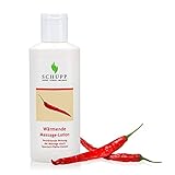 SCHUPP Wärmende Massage-Lotion, 200ml - Massage-Creme für gute Gleitfähigkeit - feuchtigkeitsspendende Lotion bei trockener & rissiger Haut - Made in Germany