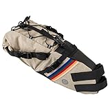 AGU Seat-Pack Satteltasche Fahrrad, 10L Fahrradtasche Sattel für Bikepacking, Wasserabweisend, Reflektierend, Einfache Montage, 100% Recyceltes Polyester - Vintage
