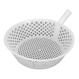 Spacnana Rundes Sandsieb aus Kunststoff, Verdickte PP-Siebpfanne mit Perforiertem Griff für die Gartenarbeit, Komposterde, Sandfilterung, Fischgarnelenzucht