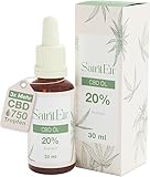 Saint Eir CBD Öl 20% Vollspektrum 6000mg - WICHTIG: Dreimal mehr CBD Extrakt als üblich - 750 Tropfen Cannabidiol in Bio MCT-Öl - Deutsche Qualitätsmarke, laborgeprüft, zertifiziert - 30ml