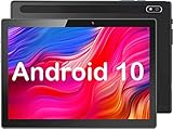 TPZ Tablet 10 Zoll Android Tablet, 2023 Latest Quad-Core 32GB Storage Tablet Computer, 6000mAh, Dual 8MP+2MP Camera, WiFi, Bluetooth, 128GB Expand Support, HD Touchscreen-Schwarz