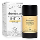 Störtebekker® Premium Deostick Sandelholz - Erfrischender Deodorant Stick für Herren - Deostift für langanhaltende Frische - Männer Geschenkidee - Made in Germany - 75gr Deo Stick Sandalwood
