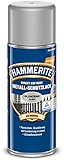 Hammerite Metallschutzlack Spray Glänzend, 3in1- Rostschutz, Silber, 400 ml