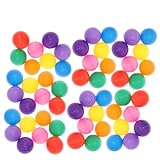 HEMOTON 200 Stück Bunte Ocean Balls aus Umweltfreundlichem PE ohne Scharfe Kanten Fördert Hand Augen Koordination und Gruppenspiel für Junge Mädchen und Kleinkinder im Netzbeutel