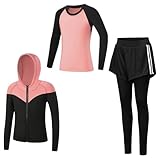 Tancefair Kinder Mädchen Trainingsanzug 2/3 tlg Sportanzug Jogging Bekleidungsset Freizeitanzug (Shirt + Hose) Training Laufen Fußball Basketball Trikots Yoga(Bitte wählen Sie eine Nummer kleiner)