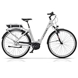 Airtracks 28 Zoll City Fahrrad E-Bike CREON V-Tron LS Rack Bosch Active Plus LINE Gen3 400 Wh 7 Gang Shimano Nexus - Mod 2025 (45cm (Körpergröße 165-175cm))