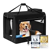 all Pets United® Hunde-Transportbox Tier Hundebox Transporttasche faltbar Hundetasche Haustier-Transport Atmungsaktiv & Wasserabweisend für Hunde & Katzen (L - 70x52x52 cm)