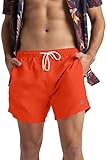 Westace Herren Badeshorts Bademode Strand Casual Mesh gefüttert Badehose Größe S-XXL Gr. XL, korallenrot