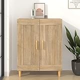 JUDYY Sideboard, Kommode Schlafzimmer, Komodenschrank, Flur Möbel, Apothekerschrank, Wohnzimmerschrank, Flur Schrank, Beistellschrank, Sonoma-Eiche 69,5x34x90 cm Holzwerkstoff