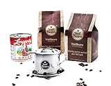 Vietnamesisches Kaffee-Starterset VietBeans Gemahlen - 2 x 250g + Filter (Phin) + gez. Kondensmilch - Kaffee Vietnam - Hochwertiger vietnamesischer Kaffee