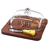 Butter mit Deckel – Butter mit Deckel für Zähler, Butterhalter für Butter, Kuchenteller mit Deckel, Butterschale, Butler für das Restaurant