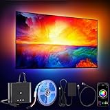 BDFFLY Smart TV LED Backlight Kit with HDMI 4K30Hz Sync Box, 16.4ft TV LED Lights for 55-75 Inch, RGB led Strip Lights, Sync Color Changing Led Lights That Sync with Tv, PC, Game，App Control