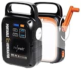 revolt Kurbel Powerbank: Kurbel-Dynamo-Powerstation mit 22,5 Ah, USB-C Power Delivery, 18 Watt (Dynamo Powerbank, Handkurbel Generator, Apple Ladekabel)