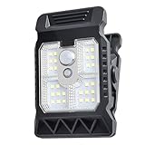 Leuchten mit Clip und Bewegungssensor | Solar-Außenleuchten mit Clipbefestigung, LED Sicherheit für Zaun, Garten, Garage, Camping