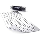 Badewannenmatte rutschfest 101x40 cm – Antirutschmatte für Badewanne & Dusche – BPA-frei, schimmelresistent & maschinenwaschbar – rutschfeste PVC Badematte mit Saugnäpfen, transparent