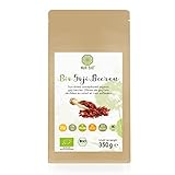 NurBio® Goji Beeren Bio 350 g – Goji Berry ungeschwefelt, naturbelassen, sonnengetrocknet, Rohkostqualität