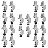 20 Stück verstellbare C-förmige Schreibtisch-Trennwandklemmen für 0,3 cm bis 2,5 cm dicke Acrylplatten, Niesschutz-Klemmhalterung