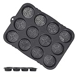 Uozonit Backform – 12 Mulden, Hamburger-Kastenform, Silikon-Backform, Backgeschirr für Kuchen, Schokolade, Eierwaffeln, Brot