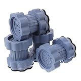 Ipetboom 4 Stück Teiliges Waschmaschinen füße Pads aus Robustem Kunststoff Höhenverstellbar Rutschfest und Vibrationsdämpfend Einsetzbar für Waschmaschine und Trockner Geräuschreduzierend