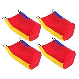 4 Stück Sprungsack Sackhüpfentaschen klein Taschen-Rennsäcke für Erwachsene Sackhüpfen-Set Spielzeug für Kinder kinderspielzeug Tasche für Kartoffelrennen Bunte Renntasche Stoff ifundom