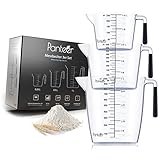 Panteer® Messbecher Set – 3 Stück (1L, 500ml, 250ml) – BPA-frei, Hitzebeständig und Spülmaschinenfest bis 90°C – Küchen- & Back Zubehör
