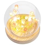 OSALADI Selbstgemacht Tulpen Nachtlicht Bastelset mit 16 Pinken Tulpen Dekorative Nachttischlampe mit Sanftem Licht für Schlafzimmer und Wohnzimmer Kreative Blumenlampe als Geschenk