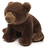 Uni-Toys - Eco-Line - Braunbär, sitzend - 100% recyceltes Material - 20 cm (Länge) - Plüsch-Bär - Plüschtier, Kuscheltier, Braun