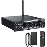 PROZOR HiFi Verstärker mit Bluetooth Optischer Eingang 100W+100W 2 Kanal Bluetooth Digital Verstärker mit Fernbedienung Hifi Stereo SPDIF Toslink Koaxial 2.0CH für Passive Lautsprecher