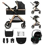 Kinderkraft ESME PRO 3in1 Kombikinderwagen, Schwarz