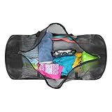 Tauch-Netztasche – Netz-Schnorchelausrüstung, Tauchrucksack für Ausrüstung, faltbar, große Reisetasche für Basketball, Volleyball, Fußball, Wäsche, Fitnessstudio, Tauchen, Schnorcheln, Schwimmen