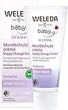 WELEDA Bio Baby Derma Weiße Malve Wundschutzcreme, Naturkosmetik Babycreme für den Schutz und die Regeneration von gereizter Baby Haut, Heilsalbe für die Pflege des Windelbereich (1 x 50ml)