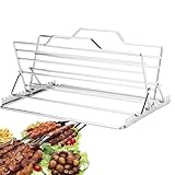 Hähnchenbräter - Faltbarer Bräter, 10,87 Zoll Faltbarer Hähnchenbräter - Edelstahl Verstellbarer Grill für Ofen oder BBQ, fängt Säfte auf, ideal zum Braten von Hühnchen oder Rippchen zu Hause