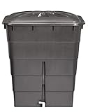 Garantia 501204 Regentonne eckig 300l graphitegrey, Deckel/Hahn 1St.