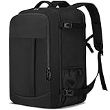 Handgepäck Rucksack 55x40x20 Handgepäck Rucksack für Flugzeug 44L Groß Reiserucksack Handgepäck Tasche 55x40x20cm Reisetasche 55x40x20 Carry-On Rucksack Handgepäck für 18 zoll Laptop, Schwarz