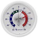 Lantelme Kühlschrankthermometer selbstklebend analog deutsche Herstellung für Kühlschrank Gefrierschrank Thermometer 2456