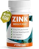 Zink 25mg - 365 Tabletten (vegan) mit Zink-Bisglycinat...